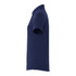 A women's polo shirt in navy blue, featuring a classic collar and short sleeves. It has a logo on the chest.