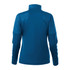 A women's full zip performance jacket in blue with thumb holes, featuring a textured back and shoulder detailing.