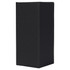A black box, rectangular in shape, designed for packaging or storage. It has a smooth surface and no visible markings.