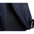 A close-up view of the interior of a navy blue Bellroy Via Backpack, featuring a textured fabric and adjustable straps.