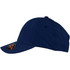 A navy blue Falcon Flex Cap featuring a curved brim and ventilation eyelets, branded with a logo.