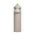 A drink bottle in a muted beige colour with a Flip Straw and a handle, featuring a logo.