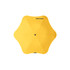 A yellow BLUNT Metro Umbrella with a distinctive design and a central button. It features a logo.
