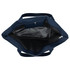 An insulated cooler bag in navy blue with a spacious interior and zippers. Includes an inner pocket and a logo.