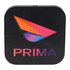 A wireless charging pad in black with a colourful logo featuring geometric shapes. It has dual outputs.