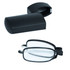Folding reading glasses in black, displayed next to a black case. The glasses are folded and resting on a flat surface.