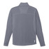 A grey knit quarter zip jumper featuring a textured back and a collar, designed for men.