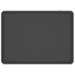 A wireless charging mouse pad in a sleek black design, featuring an integrated wireless charging symbol.