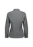 A women's long sleeve shirt featuring a back view with a grey and white striped pattern and buttoned cuffs.