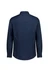 A navy Fitzroy men's slim fit long sleeve shirt featuring a button-up design and a logo on the garment.