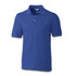 A blue Cutter & Buck Advantage men's polo with a standard collar and short sleeves, featuring a logo.