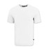 A white short-sleeved tee featuring a logo on the side. Simple and classic design.