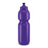 A drink bottle in vibrant purple with an easy-squeeze design and a black cap.