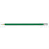 A green HB pencil with a sharpened tip and a metallic ferrule.