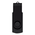 A black Helix 8GB Flash Drive featuring a swivel design for easy access.