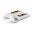 A white bandage box featuring a logo and an open design for easy access to contents.