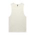 A plain off-white singlet tank top featuring a logo. The design is simple with no additional patterns.