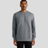 A grey hoodie is displayed, featuring a simple design and a round neckline. It has a logo on the front.