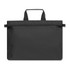 A black Expo Satchel with a zippered closure and two carrying handles.