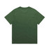 A green heavy faded tee with a simple design, featuring a logo on the back.