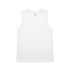 A white singlet tank top with a plain design and a small logo on the label.