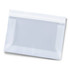 A clear reusable pouch with a zip seal at the top, suitable for various storage needs.
