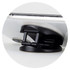 A black phone holder with a sturdy base, designed to support a smartphone.