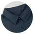 A dark teal button-up shirt featuring a classic collar and a small logo on the tag.