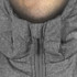 A grey puffer jacket featuring a high collar and zip closure, designed for men's outerwear.