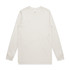 A long-sleeved organic tee in a soft off-white colour, featuring a simple design and a logo.