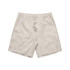 Linen shorts in a light beige colour with an elastic waistband and drawstring. Features side pockets.