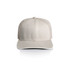 A light grey trucker cap with a structured front and mesh back, featuring a logo on the front.