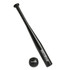 A black mini baseball bat and ball set, featuring a logo on the bat. Suitable for leisure and outdoor sports.