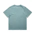 A teal heavy faded tee with a simple, unembellished back design and short sleeves.