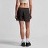 Active shorts in dark grey with an elastic waistband and a small back pocket. Features a logo on the waistband.