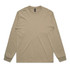 A long-sleeve tee in a faded olive green shade featuring a simple design and a small logo.