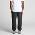 Faded track pants in dark grey, featuring a relaxed fit with a waistband and a logo.