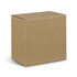 A plain brown cardboard box with a simple design, featuring a square shape and a flap lid.
