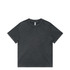 A grey stone wash heavy tee with a relaxed fit and a small logo on the label.