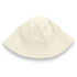 A cream-coloured Byron bucket hat with a broad brim and a simple design, featuring a logo.