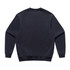 A navy jumper with a simple design, featuring a ribbed crew neck and cuffs. It includes a logo on the back.