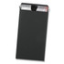 A large dark grey gift box featuring a chocolate bar and a logo. The box is elegantly designed with a sleek finish.