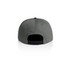 A two-tone cap in green and black with a logo on the back and an adjustable strap.