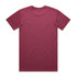 A maroon T-shirt with short sleeves, featuring a tagless back and no other visible design elements.