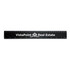 A 30cm black ruler featuring white measurement markings and a logo. Ideal for office and business use.