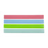 A set of four recycled plastic rulers, each measuring 30cm and available in pink, light blue, green, and teal colors.