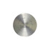 A stainless steel circular plate with a minimalist design featuring the words "Auré Studio" and a decorative leaf motif.