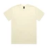 A cream-coloured Heavy Tee t-shirt featuring a simple design and a logo on the label.