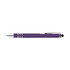 A stylus pen in a vibrant purple color with silver accents and a rubber tip for touchscreen devices.