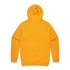 A yellow hoodie with a hood and long sleeves, featuring a plain design on the back.